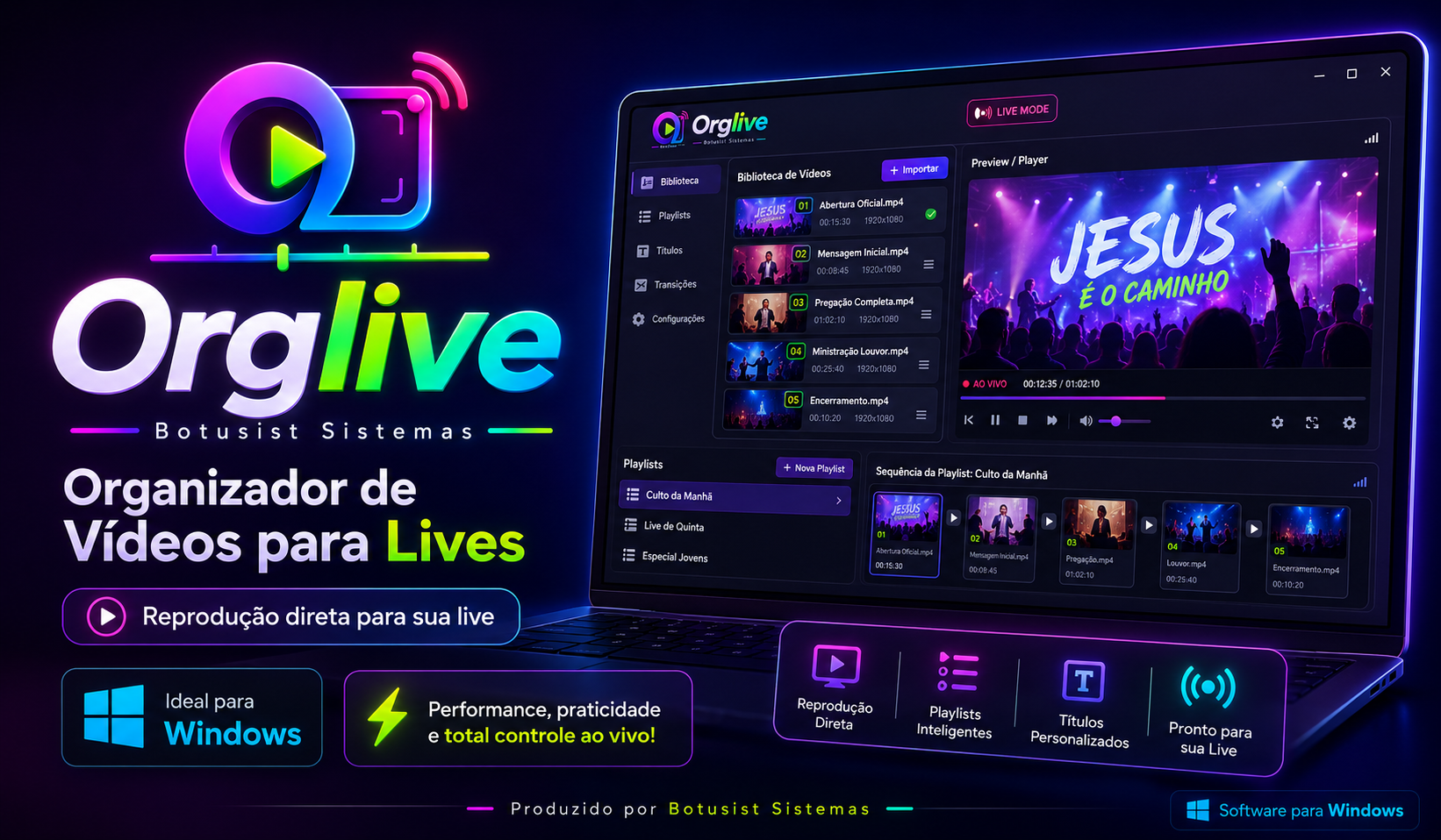 Orglive – Organizador de Vídeos para Lives no YouTube